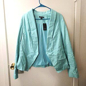 NWT Torrid Size 0 Pool Blue Blazer